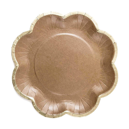 Kraft Scallop Party Plates | Woodland Party Supplies YEY! Lets Party