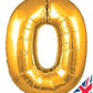 Large Balloon Numbers | Giant Gold Balloon Numbers 34"   Anagram