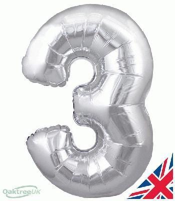 Large Foil Number Balloons | Silver Number Helium Balloons online Anagram