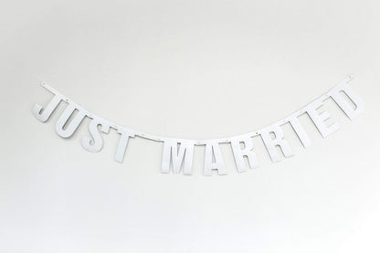 Wedding Just Married Banner Sign | Wedding Car Sign Party Deco