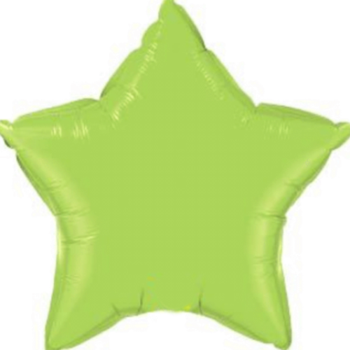 Lime Green Star Foil Balloons | Helium Balloons | Online Balloonery Qualatex