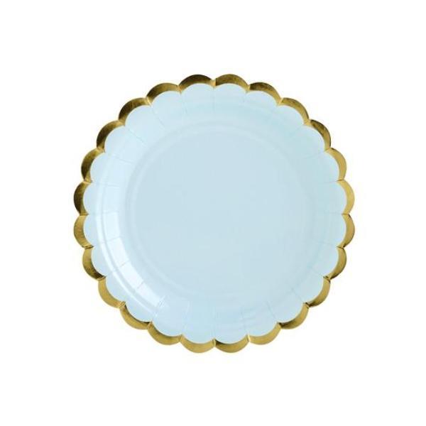 Pastel Blue Party Plates | Modern Party Plates | Unique Party Supplies Party Deco