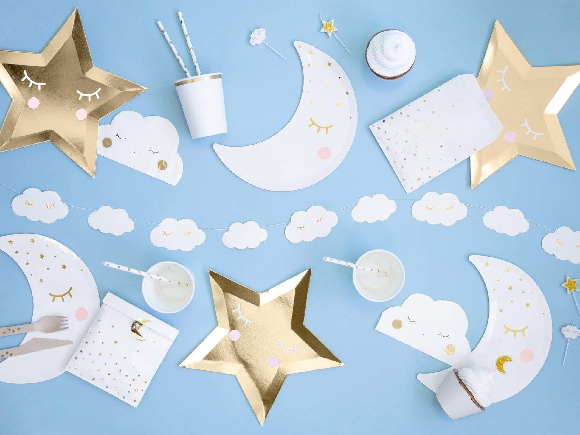 Cute Star & Moon Treat Bags | Moon Party Bags baby Showers & Parties Party Deco