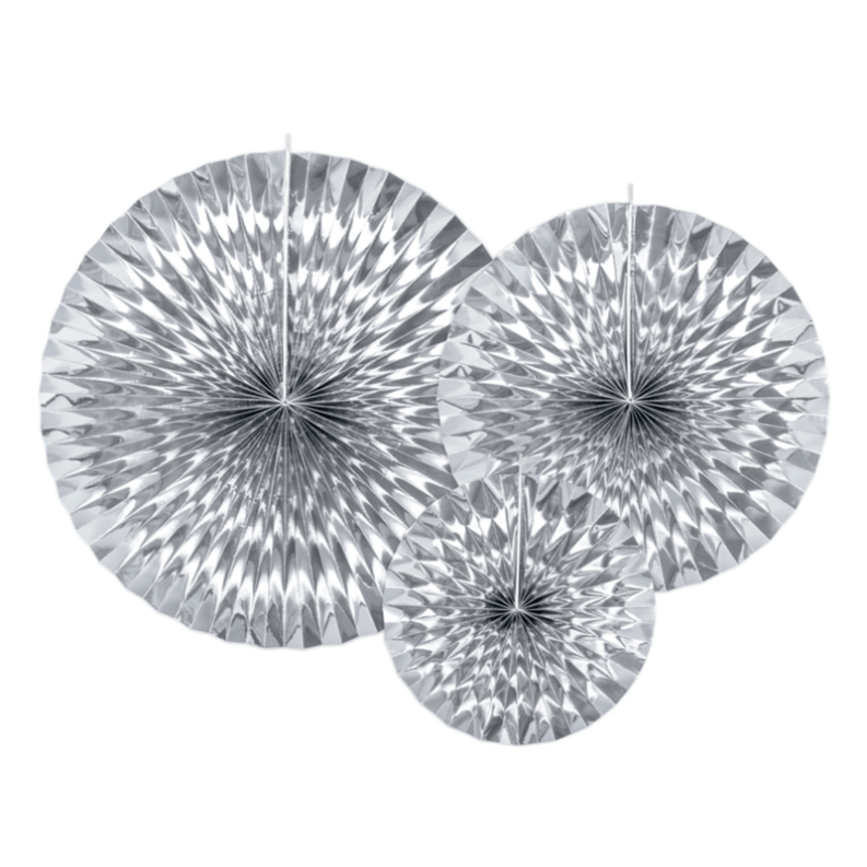 Paper Fan Decorations | Silver Wedding Paper Decorations UK – Pretty ...