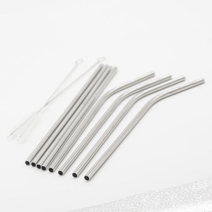 Silver Metal Reusable Drinking Straws | Eco Drinking Straws  savisto