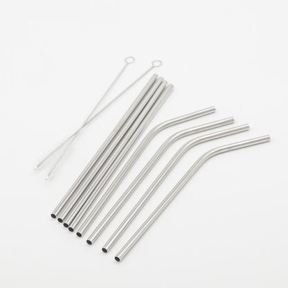 Silver Metal Reusable Drinking Straws | Eco Drinking Straws  savisto