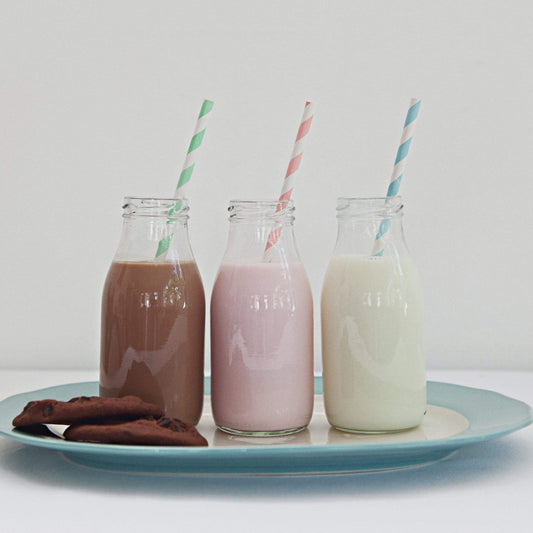 Glass Mini Milk Bottles | Pretty Little Party Shop UK Ampulla