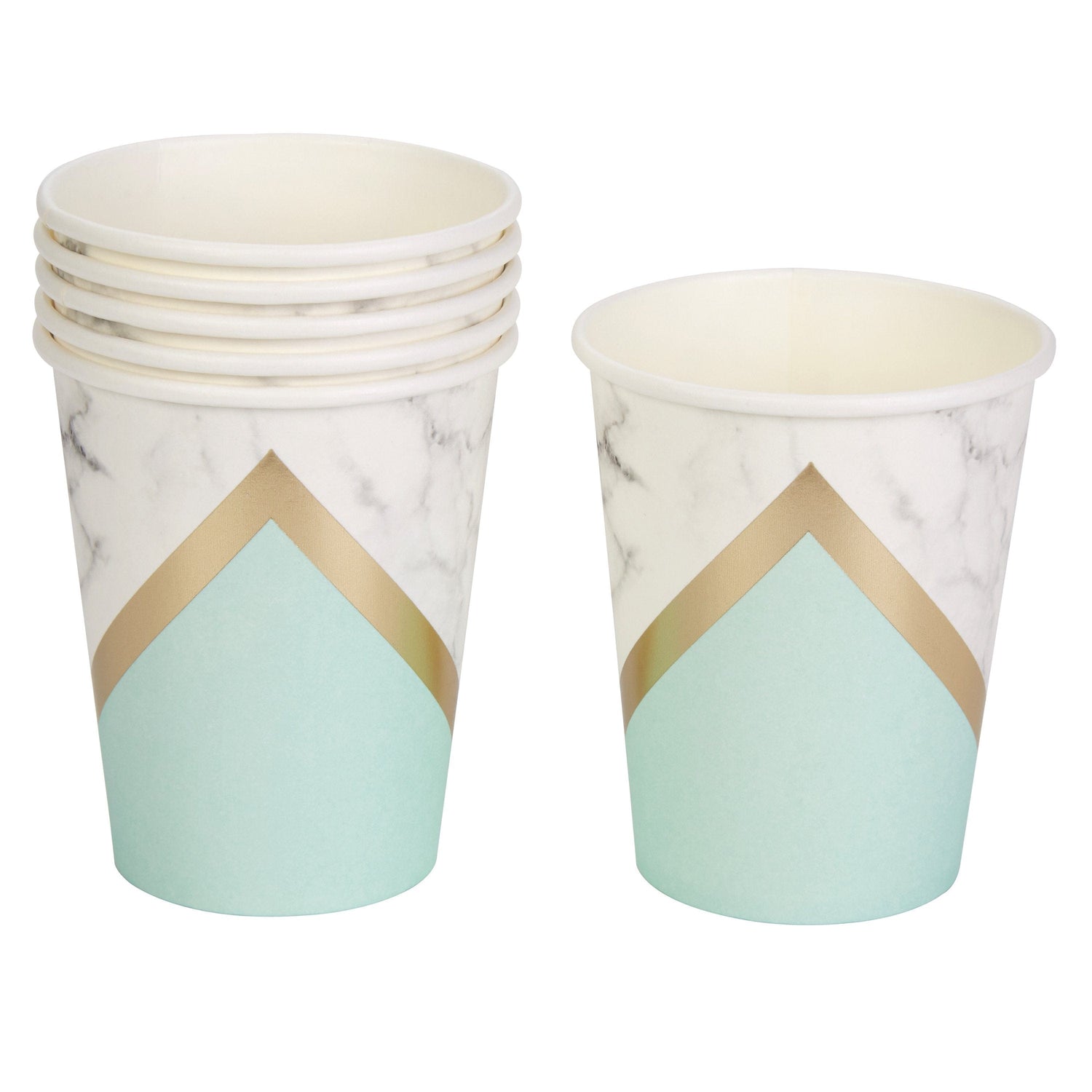 Mint Marble Paper Cups | Luxury Paper Cups | Modern Party Supplies  neviti