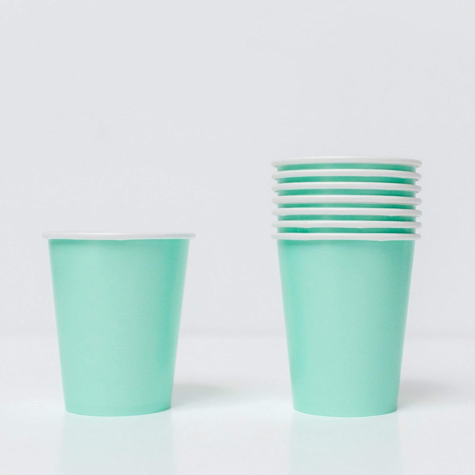 Plain Mint Paper Cups | Party Cups | Pretty Little Party Supplies Unique