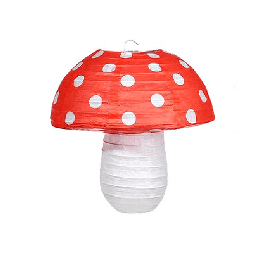 Mushroom Paper Lantern | Toadstool Party Decorations UK