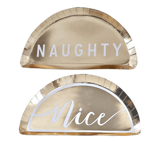 Naught or Nice Party Plates | Christmas Party Plates Gingerray Ginger Ray
