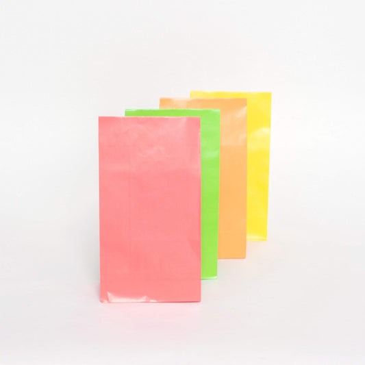 Block Colour Plain Red Paper Party Bags - Favor Gift Bags Unique