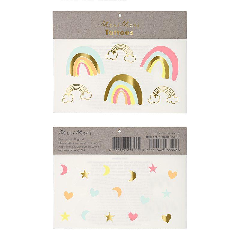 Rainbow Tattoos |  Temporary Tattoos | MeriMeri Tattoos UK Meri Meri