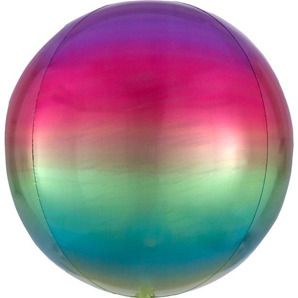 Rainbow Ombre Orb Balloons 16" | Orbz Balloons | Helium Balloons Amscan