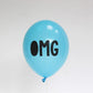 OMG Balloons Blue | Unique Balloons | Modern Party Balloons UK Pretty Little Party Shop