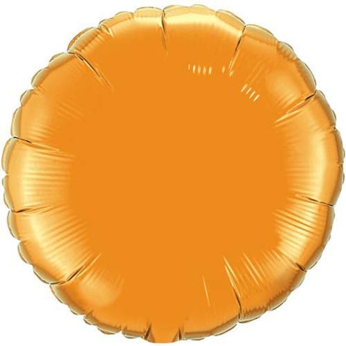 Orange Round Foil Balloon | Helium Balloon | Online Balloonery Qualatex