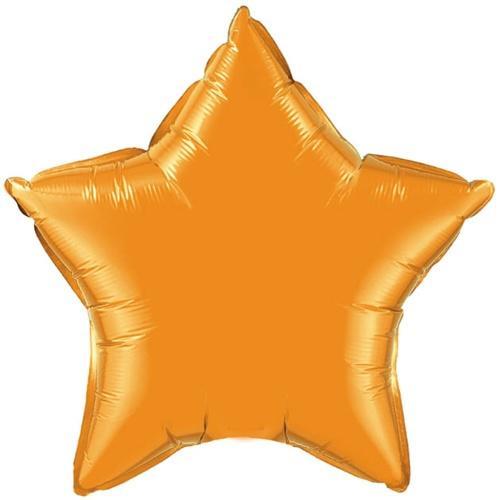 Orange Star Foil Balloons | Helium Balloons | Online Balloonery Qualatex