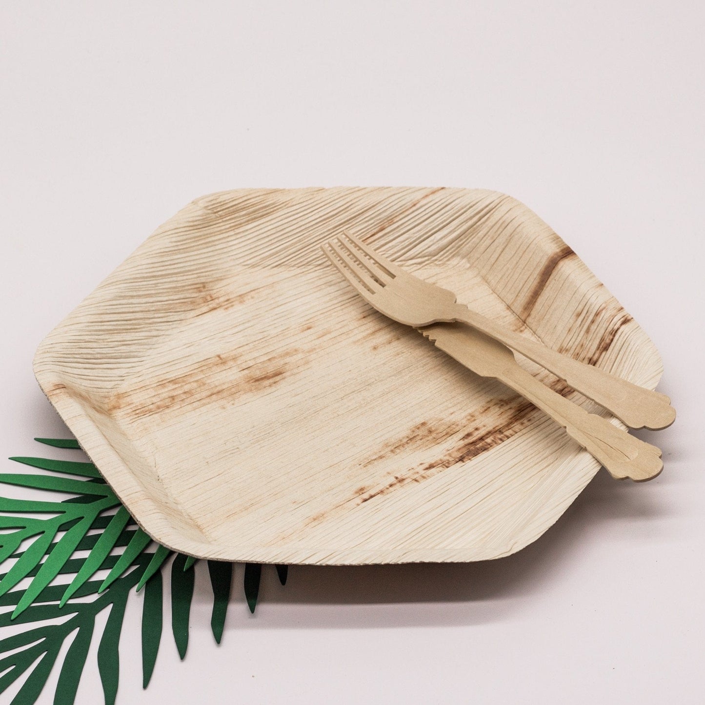 Eco Disposable Biodegradable Palm Leaf Plates | Hexagonal Palm Leaf LondonBio
