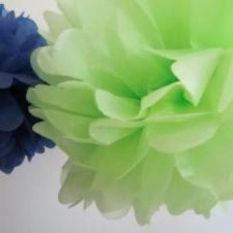 Spring Green Paper Pompoms | Paper Poms in all the colours Pretty Little Party Shop