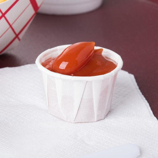 paper Sauce Pots for Ketchup | American Diner Style Party UK Cater For You