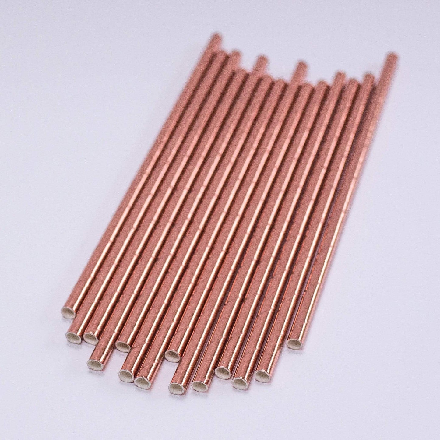 Rose Gold Striped Paper Straws | Pretty Little Party Shop UK Party Deco