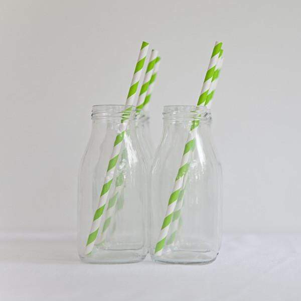 Lime Green Striped Paper Straws | Pretty Little Party Shop UK Party Deco
