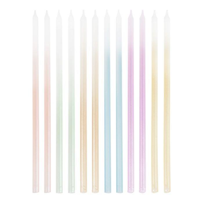 Pastel Ombre Cake Candles | Birthday Cake Supplies UK Ginger Ray