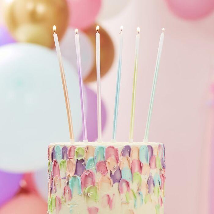 Pastel Ombre Cake Candles | Birthday Cake Supplies UK Ginger Ray