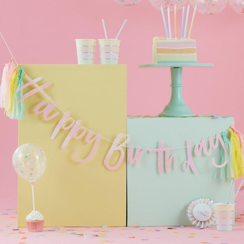 Pastel Tassel Happy Birthday Garland | Ginger Ray UK Ginger Ray