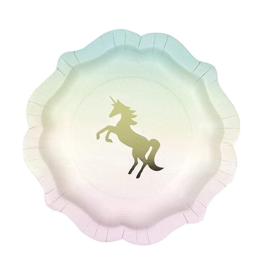 Pastel Unicorn Plates | Party Paper Plates | Modern Party Tableware Talking Tables