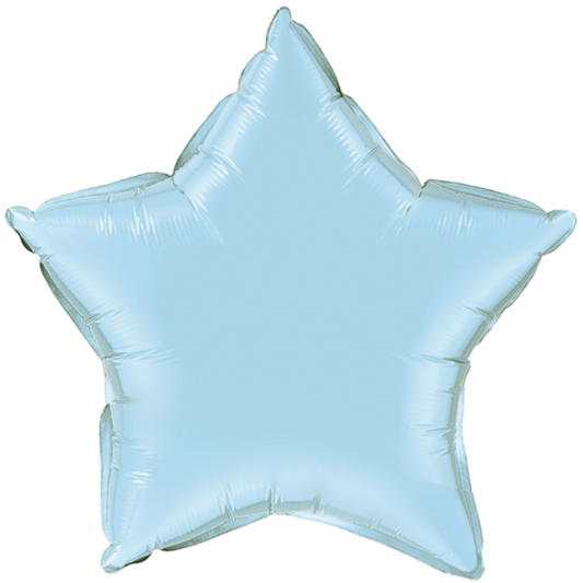 Light Blue Star Foil Balloons | Helium Balloons | Online Balloonery Qualatex
