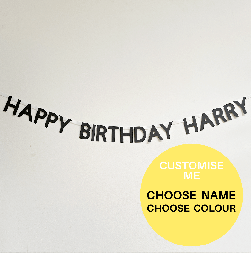 Personalised Prime Happy Birthday Party Banner - Multicoloured Paper