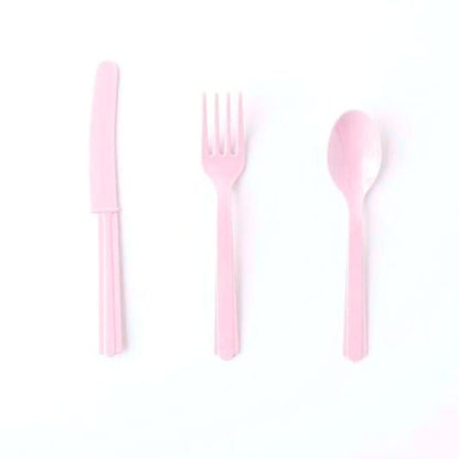 Pink Plastic Cutlery for Parties and Events