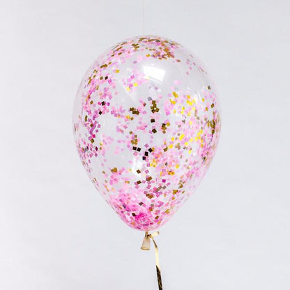 Confetti Balloons | Pink Sprinkle Confetti Filled Balloons UK Pretty Little Party Shop