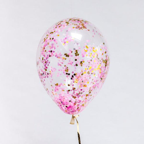 Confetti Balloons | Pink Sprinkle Confetti Filled Balloons UK – Pretty ...