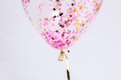 Confetti Balloons | Pink Sprinkle Confetti Filled Balloons UK Pretty Little Party Shop