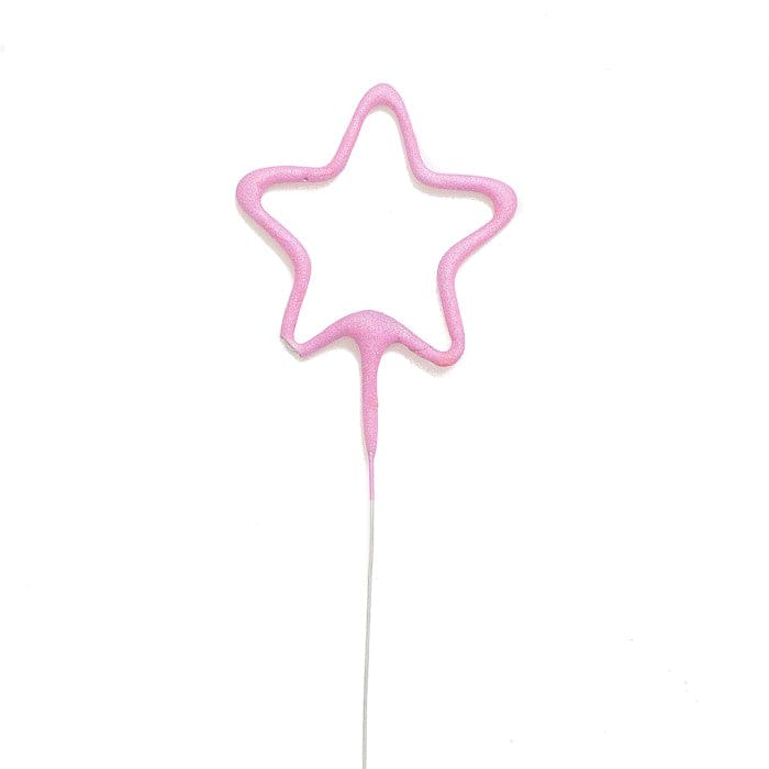 Pink Cake Star Sparkler | Cake Candles and Sparklers Unique