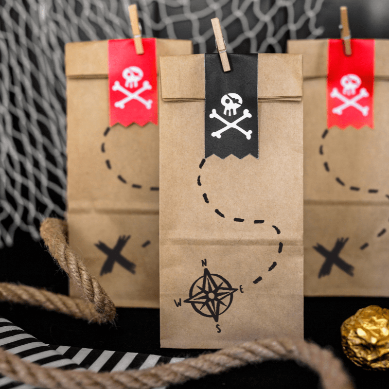 Pirate Party Bags | Cool Kids Party Supplies | Pretty Little Party Party Deco