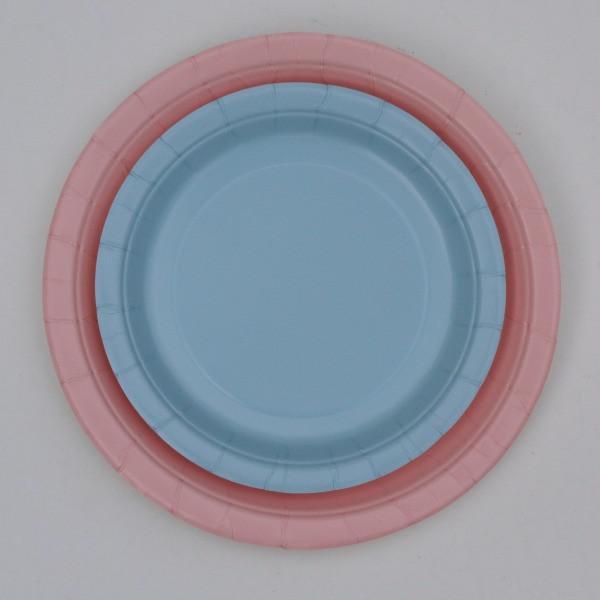 Light blue shop paper plates