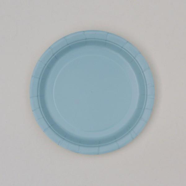 Baby Blue Paper Plates | Plain Party Plates & Cups | Solid Colour Unique