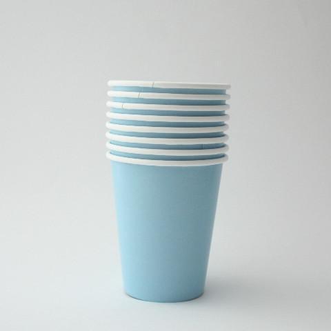 Baby Blue Paper Cups | Plain Party Cups & Plates | Solid Colour Unique