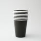 Black Paper Cups | Plain Party Cups & Plates | Solid Colour Unique