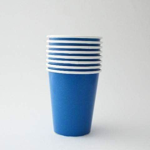 Blue Paper Cups | Plain Party Cups & Plates | Solid Colour Unique