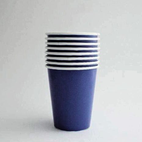 Navy Blue Paper Cups | Plain Party Cups & Plates | Solid Colour Cups Unique