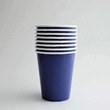 Navy Blue Paper Cups | Plain Party Cups & Plates | Solid Colour Cups ...