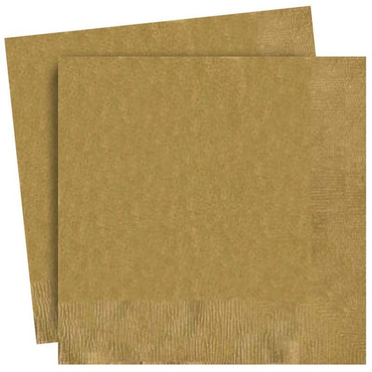 Gold Napkins | Plain Paper Serviettes | Party Napkins Online Unique