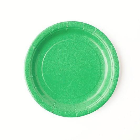 Green Paper Plates | Plain Party Plates & Cups | Solid Colour Unique