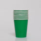 Green Paper Cups | Plain Party Cups & Plates | Solid Colour Unique