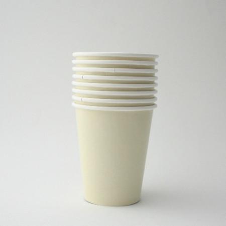 Ivory Paper Cups | Plain Party Cups & Plates | Solid Colour Unique