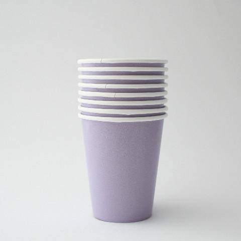Lilac Paper Cups | Plain Party Cups & Plates | Solid Colour Cups Unique